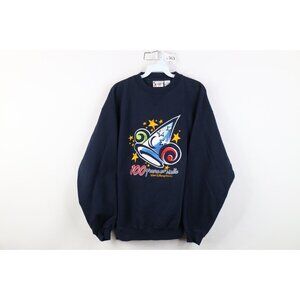 Vintage Y2K Womens Medium Walt Disney World 100 Years of Magic Sweatshirt Blue
